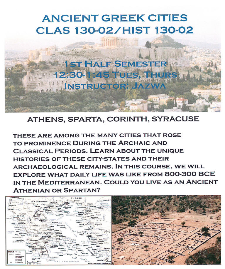 CLAS130 Ancient Greek Cities Flyer